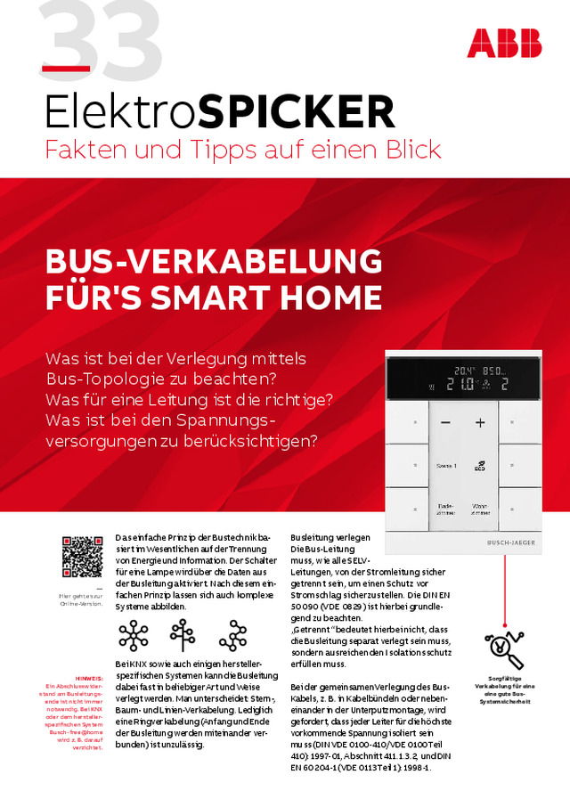 Bus-Verkabelung für's Smart Home