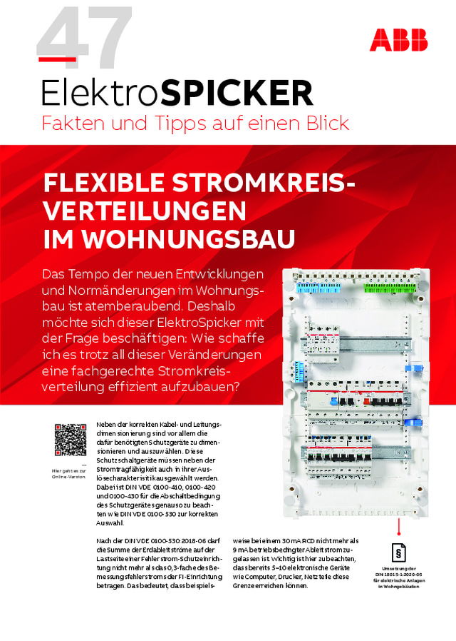 Flexible Stromkreisverteilungen im Wohnungsbau