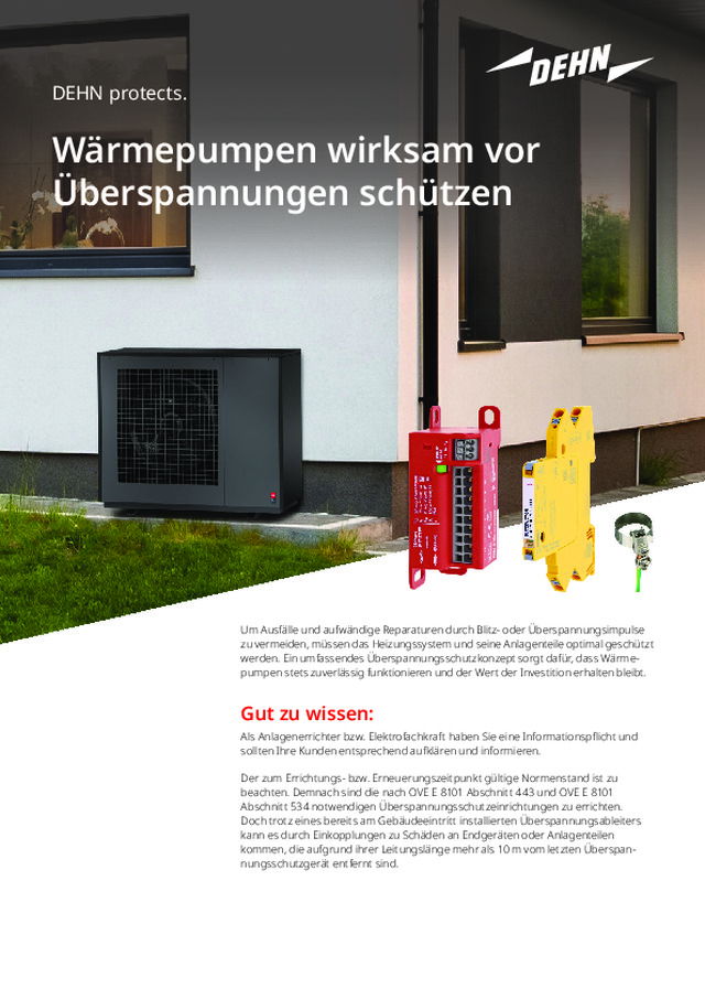 Wärmepumpen wirksam vor Überspannungen schützen