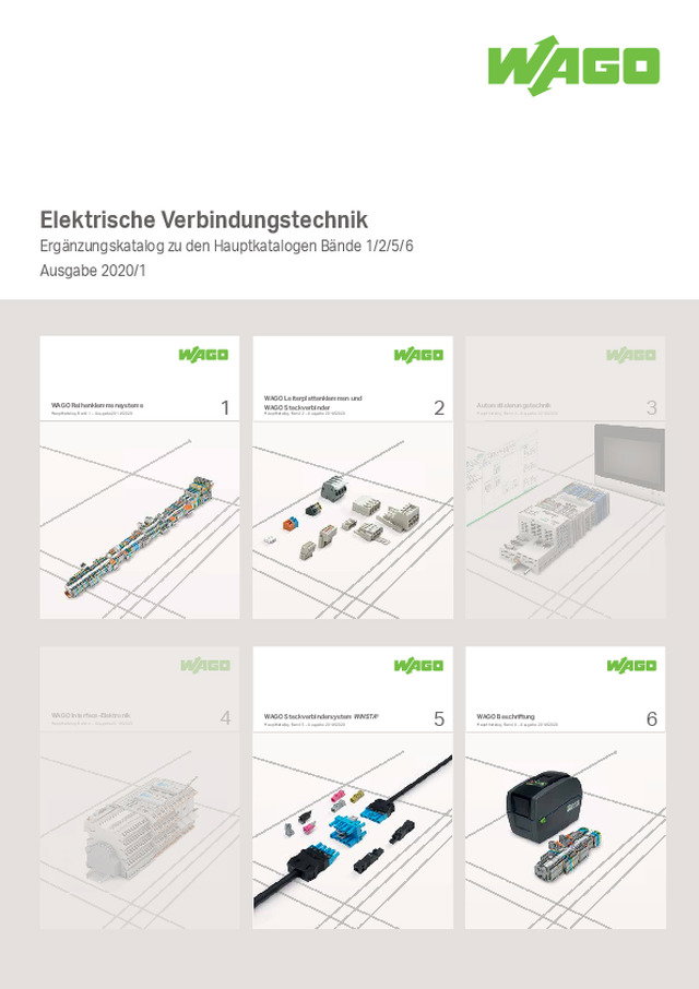 Ergänzungskatalog 2020/1: Elektrische Verbindungstechnik