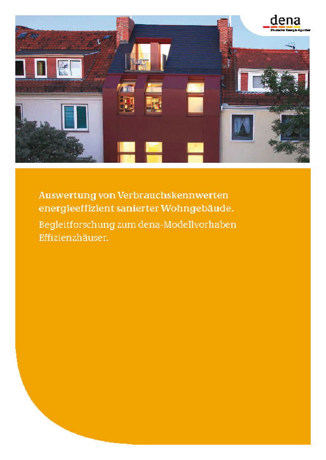 dena-Studie: Verbrauchsauswertung energieeffizient sanierter Wohngebäude