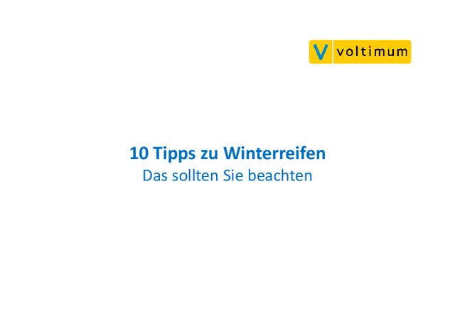 10 Tipps zu Winterreifen | Das sollten Sie beachten