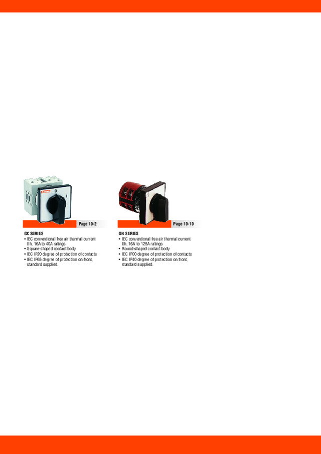 Lovato electric: rotary cam switches