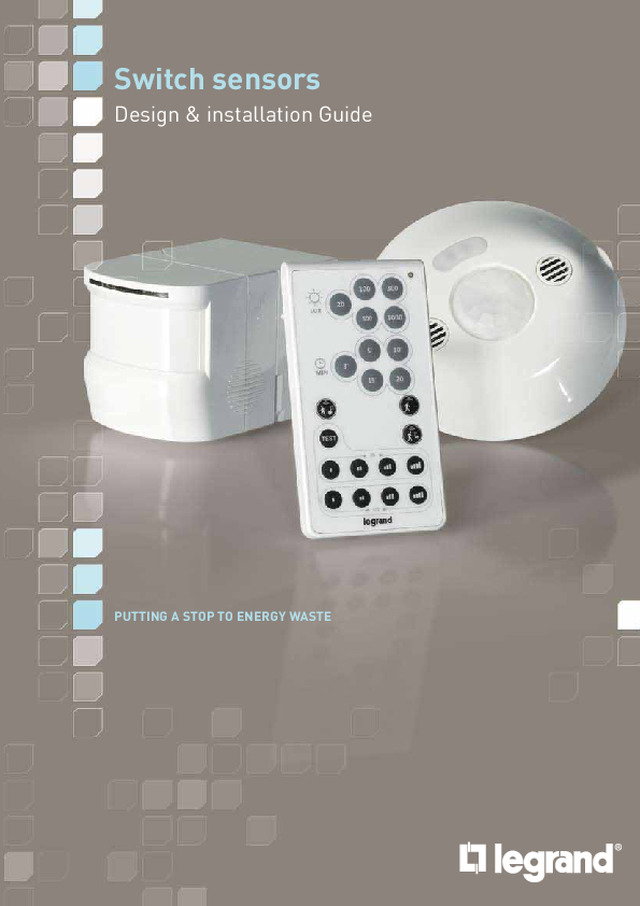 Legrand Lighting Management - Switch Sensors - Design & Installation Guide