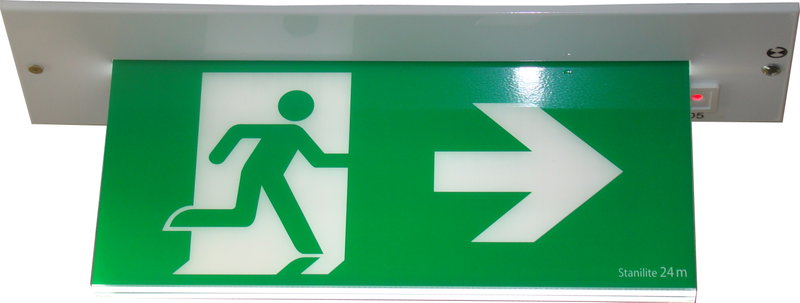 LED Legend Recessed Exit, Original Style Square Diffuser