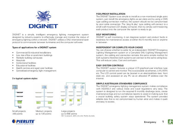 Pierlite Diginet Emergency Lighting Management System