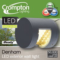 Crompton Lighting presents the new LED Exterior Wall Light - Denham