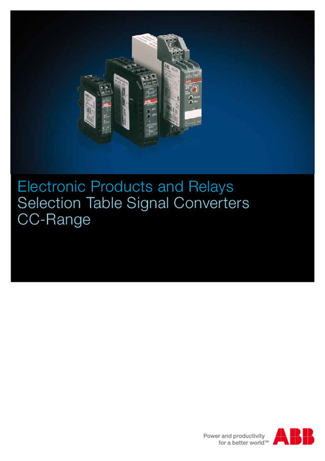 ABB Signal Converters: CC Range