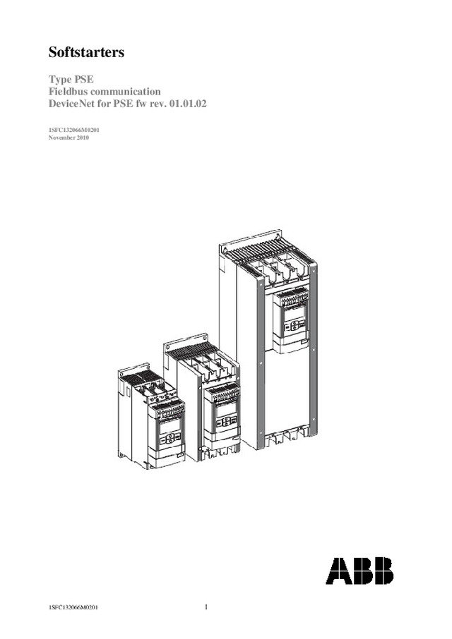 ABB Softstarters: Type PSE, Fieldbus Communication (DeviceNet)