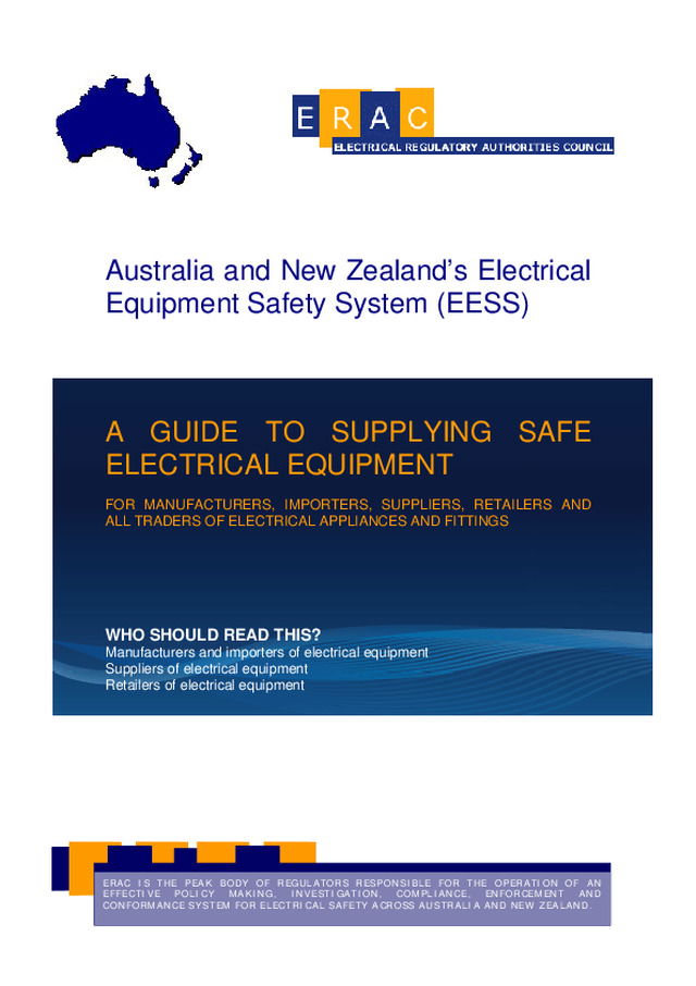 A guide to supplying safe electrical equipment - EESS