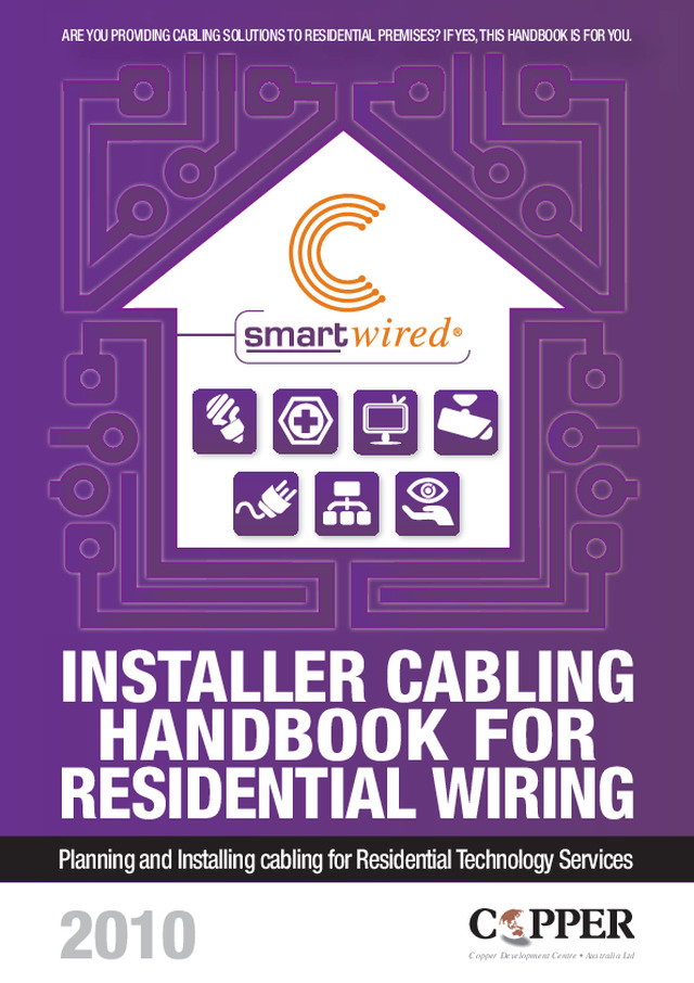 Installer cabling handbook for residential wiring