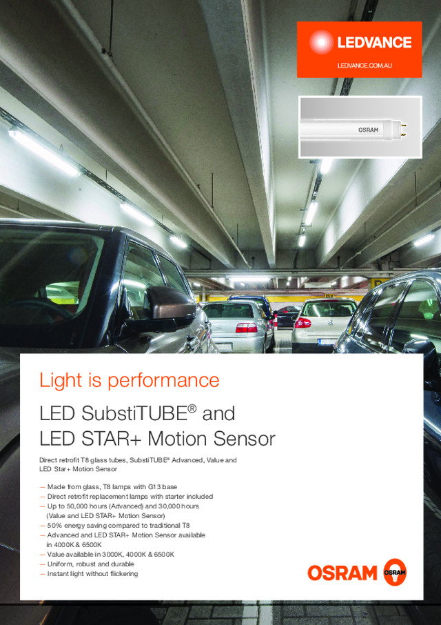 LED SubstiTUBE® and LED STAR+ Motion Sensor