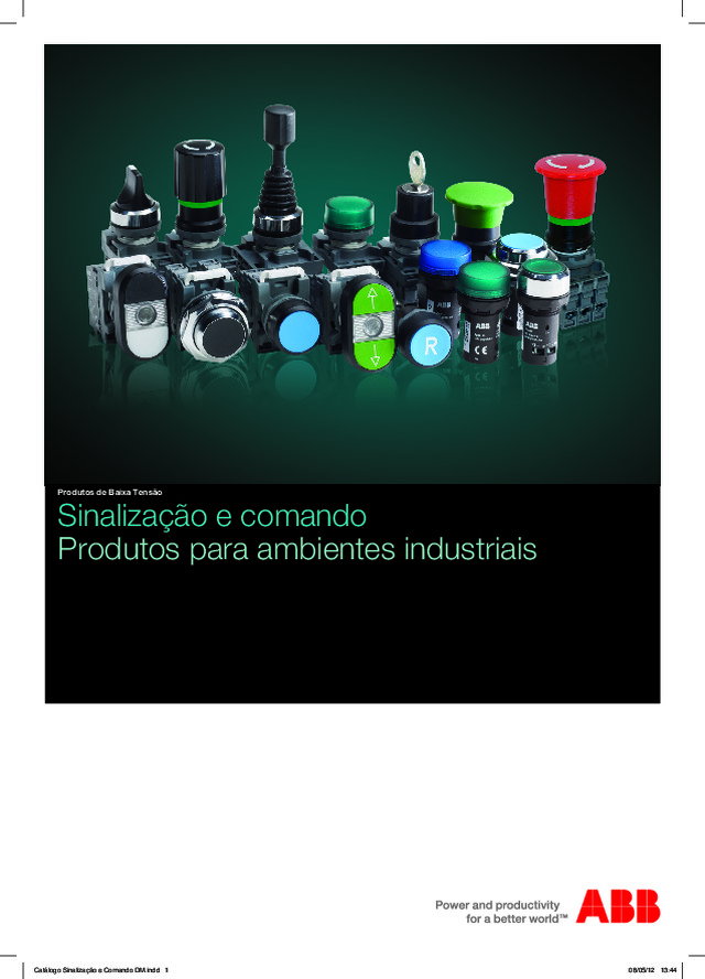 Catálogo de Botões de Comando e Sinaleiros