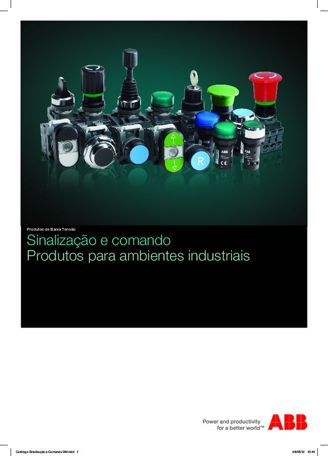 Catálogo de Botões de Comando e Sinaleiros
