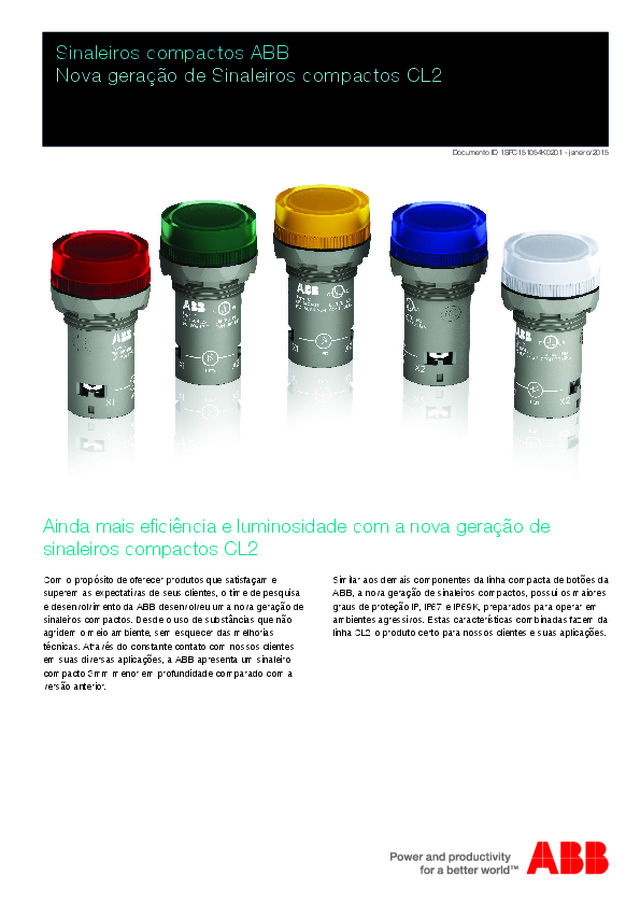 Sinaleiros compactos ABB Nova geração de Sinaleiros compactos CL2