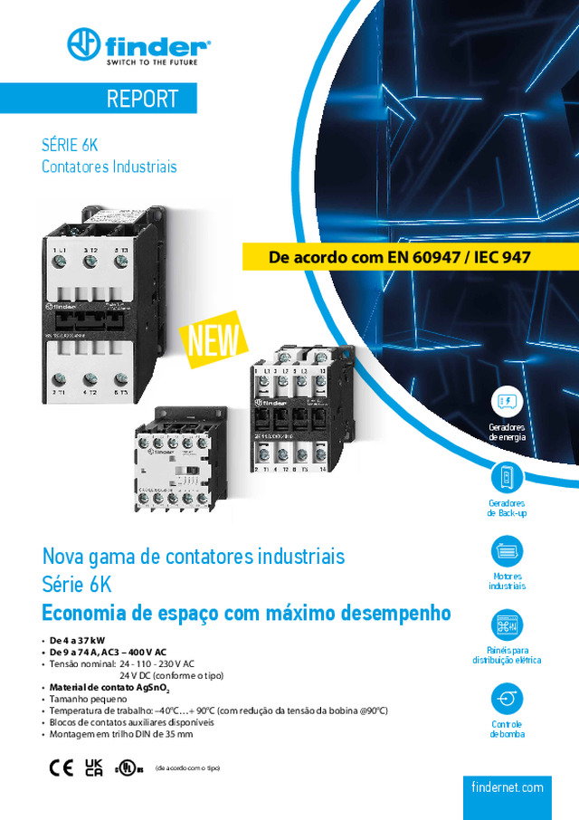 SÉRIE 6K Contatores Industriais