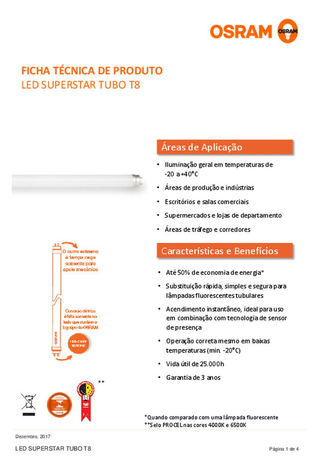 LED SUPERSTAR TUBO T8