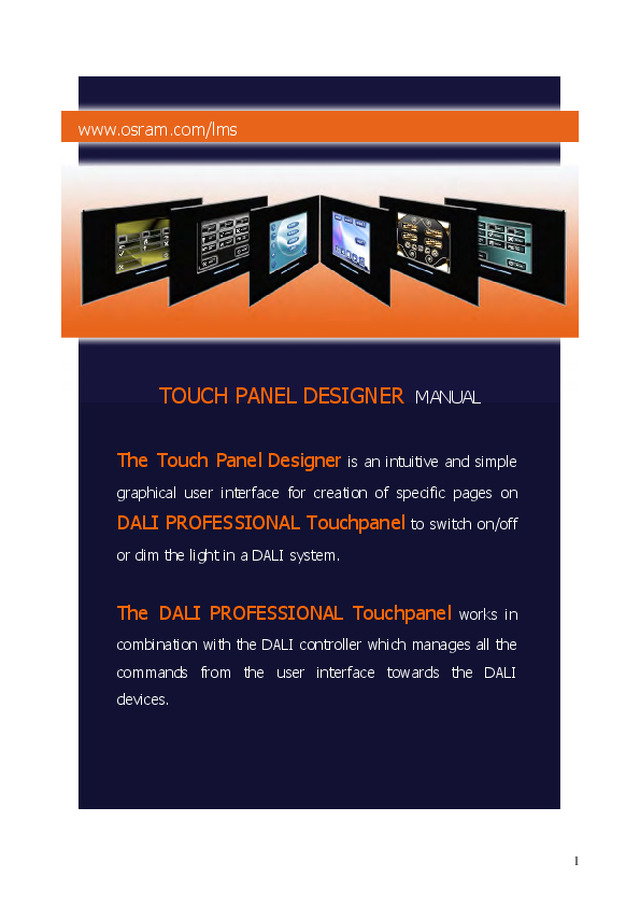 Touch Panel Designer - Manual do software (1.3 MB)