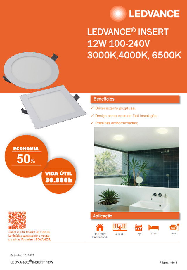 Data Sheet LEDVANCE® INSERT 12W