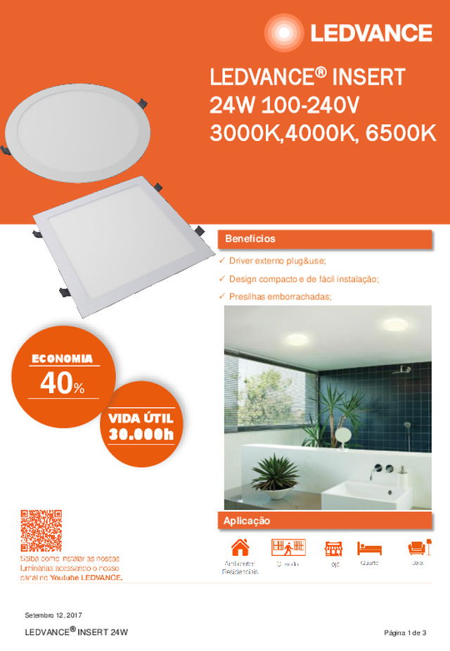 Data Sheet LEDVANCE® INSERT 24W