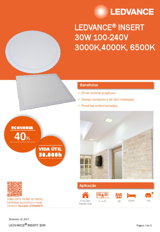 Data Sheet LEDVANCE® INSERT 30W