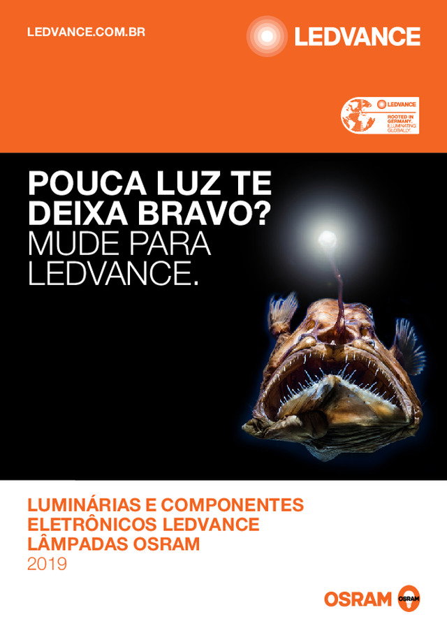 Luminárias e componentes eletrônicos LEDVANCE. Lâmpadas OSRAM 2019
