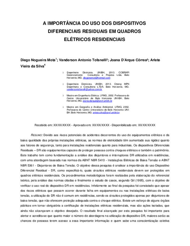A Importância do uso dos Dispositivos Diferenciais Residuais em Quadros Elétricos Residenciais