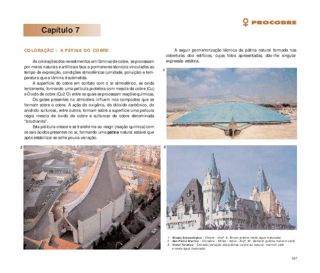 Tecnologia do cobre na arquitetura: cobertura de edifícios - Capitulo 7