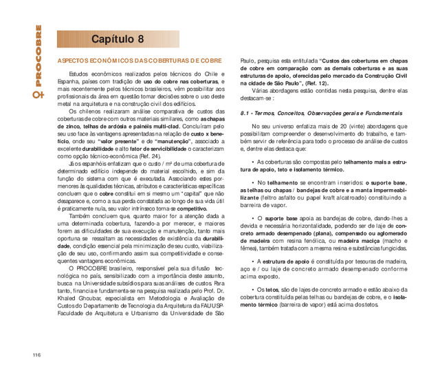 Tecnologia do cobre na arquitetura: cobertura de edifícios - Capitulo 8