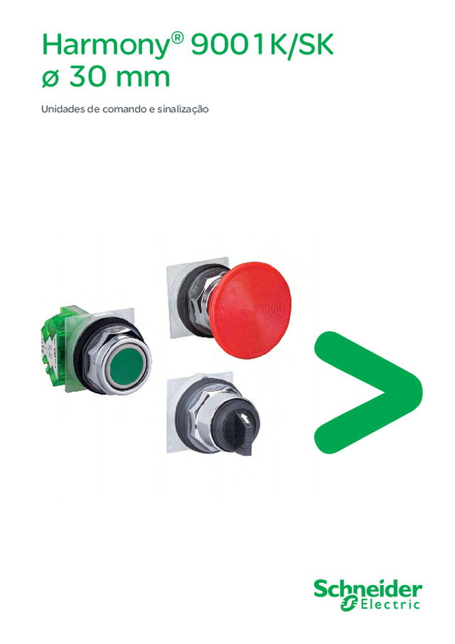 Catálogo Harmony 9001K/SK - Unidades de comando e sinalização Ø30mm