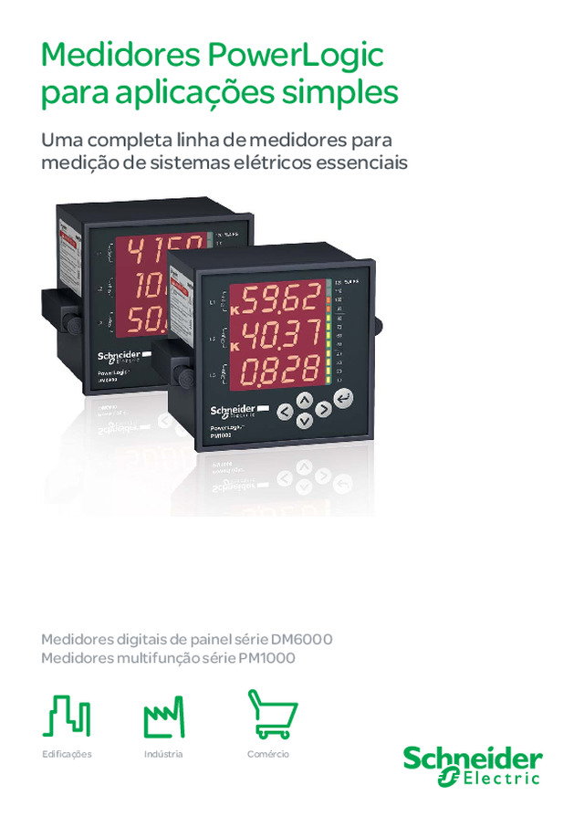 Panorama de medidores DM6000 e PM1000