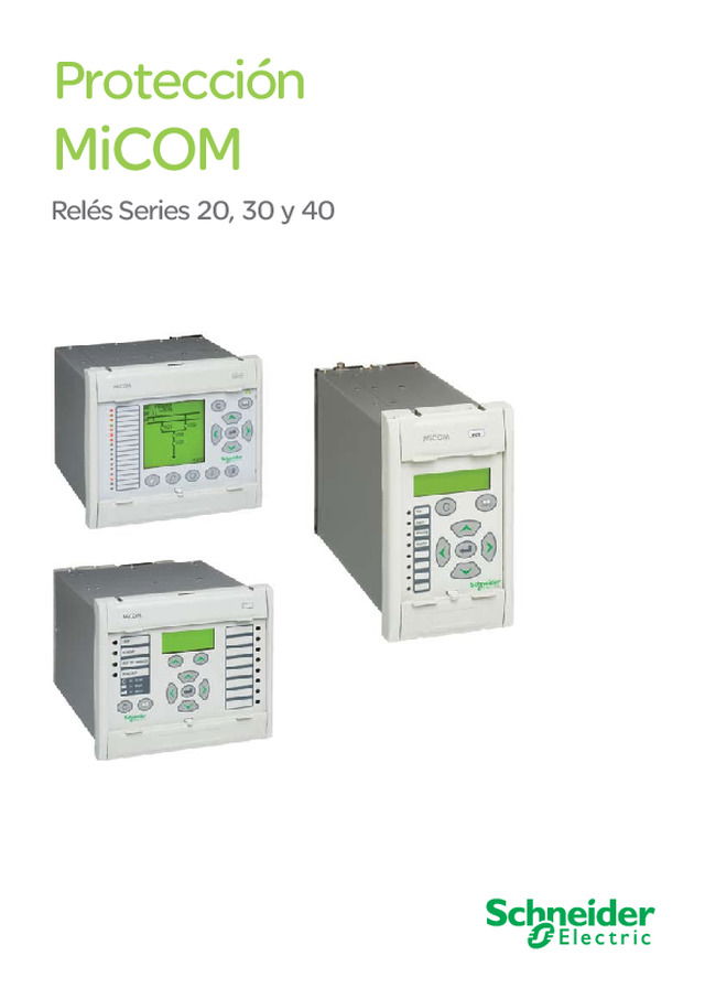 Catálogo Geral de Relés de Proteção MiCOM - Solução para aplicações em sistemas de Geração, Transmissão e Distribuição de energia