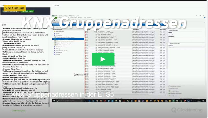 KNX Gruppenadressen in der ETS5