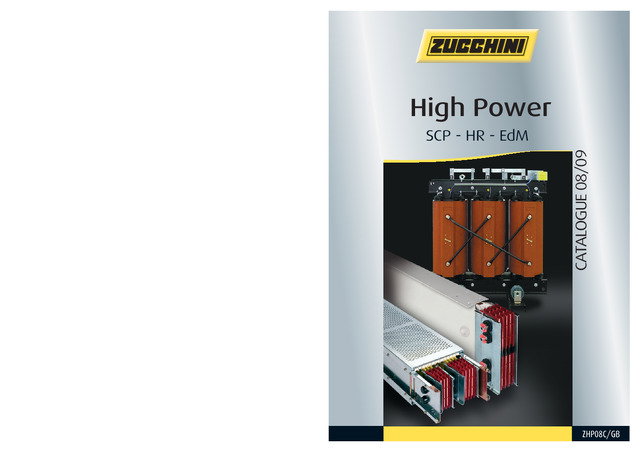 Catalogo Electrobarras Zucchini de alta potencia