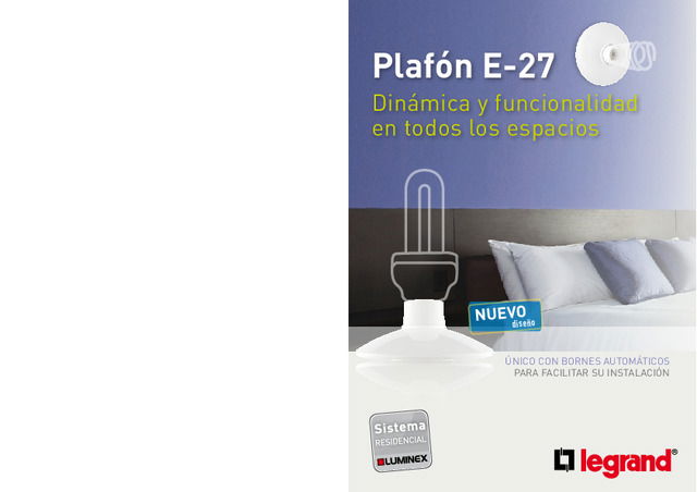 Plegable Plafón E27