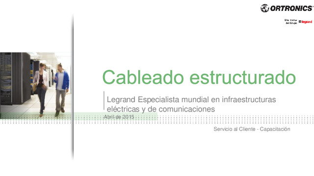 Presentación Frederick Orloff en webinar de cableado estructurado