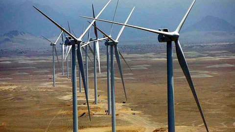 Parque eólico con aerogeneradores de Vestas