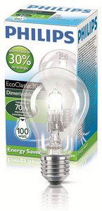 Philips trae la bombilla Halógena ECO 30 para reemplazar las bombillas incandescentes tradicionales.