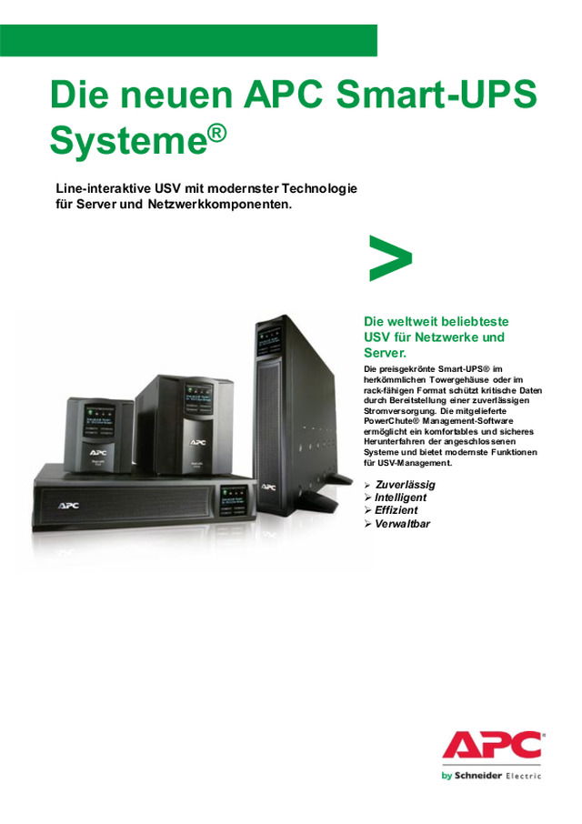 Die neuen APC Smart-UPS Systeme