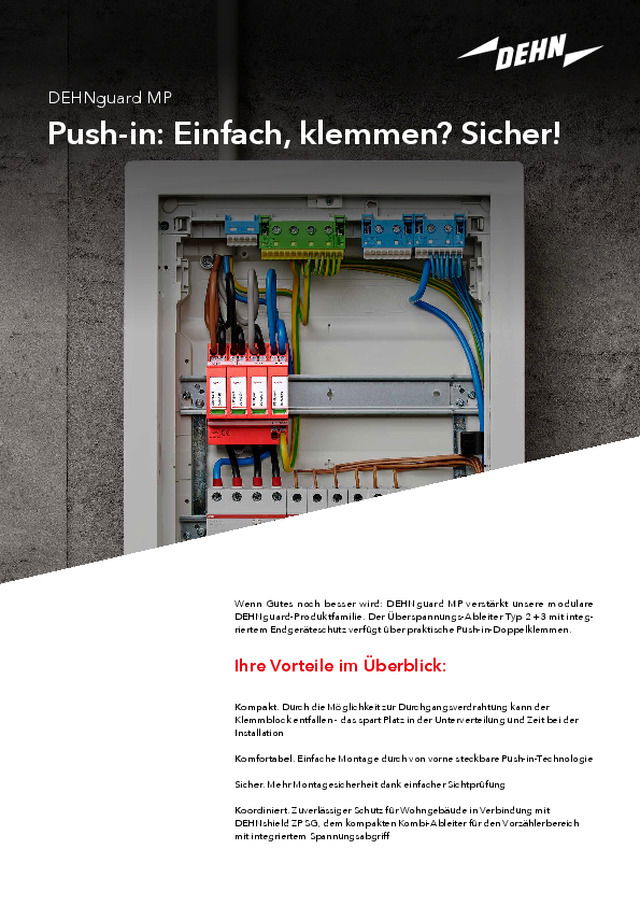 DEHNguard MP - Push-in: Einfach, klemmen? Sicher!