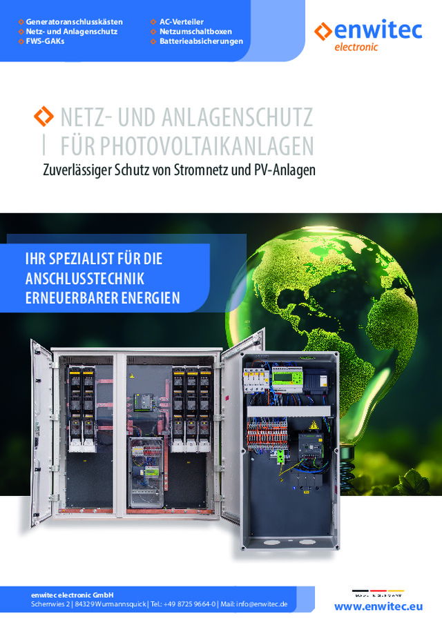 NETZ- UND ANLAGENSCHUTZ FÜR PHOTOVOLTAIKANLAGEN