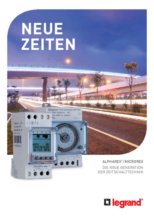 Legrand AlphaRex³ -  Die neue Generation der Zeitschalttechnik