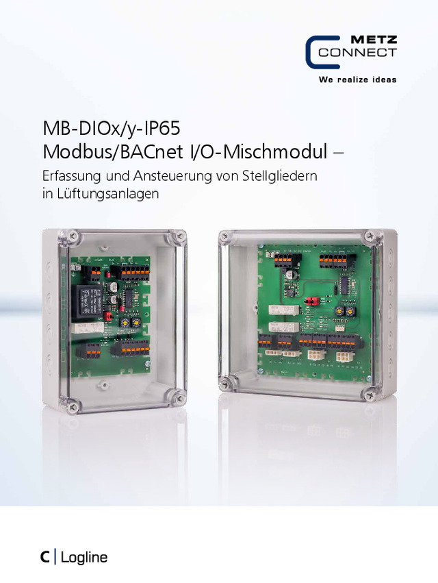 MB-DIOx/y-IP65 Modbus/BACnet I/O-Mischmodul