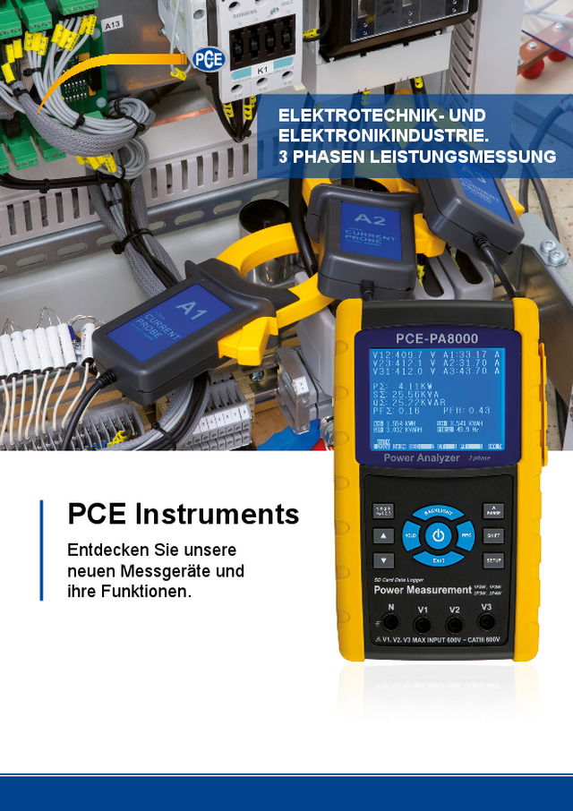 Elektrotechnik- und Elektroindustrie. 3 Phasen Leistungsmessung.