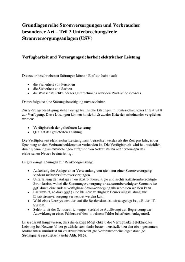 Grundlagenreihe Stromversorgungen und Verbraucher besonderer Art - Teil 3