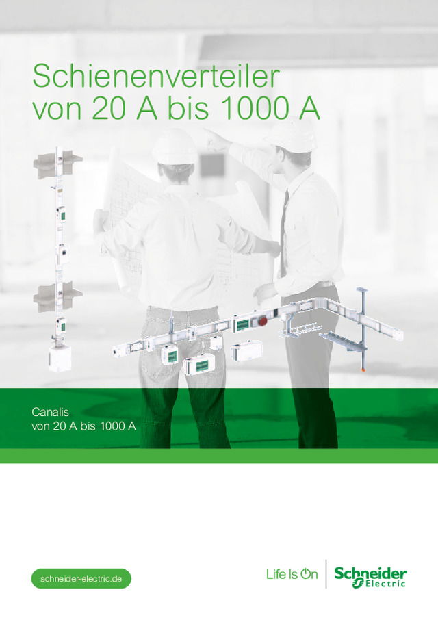 Schienenverteiler von 20 A bis 1000 A