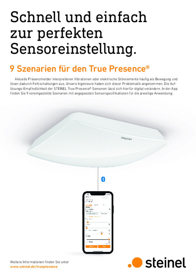 Schnell und einfach zur perfekten Sensoreinstellung.