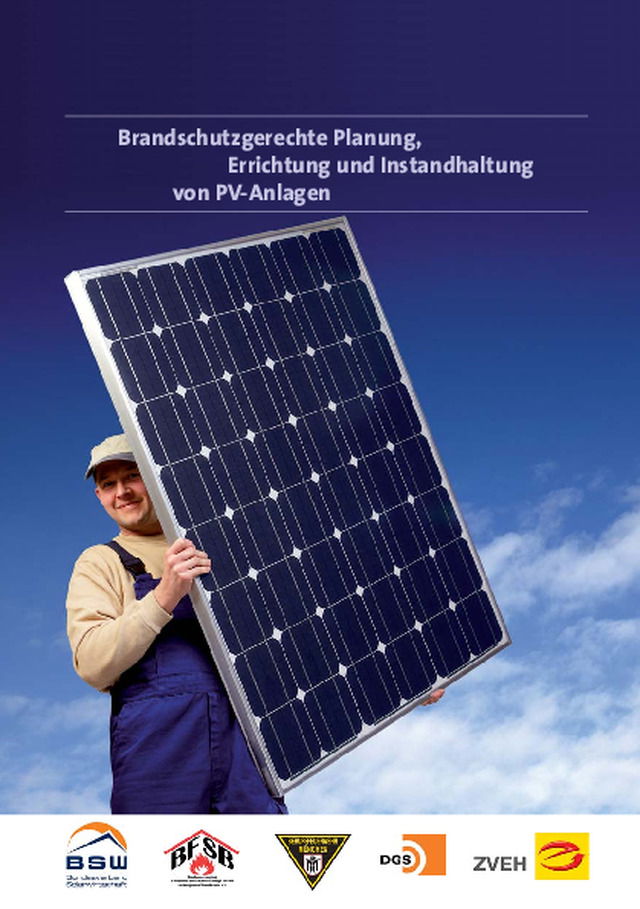 Brandschutzgerechte Planung, Errichtung und Instandhaltung von PV-Anlagen