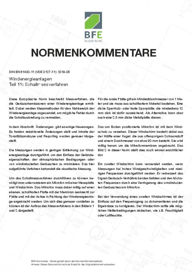 Aufschlussreiche Normenkommentare zu "Stecker und Steckdosen" und "Windenergieanlagen"
