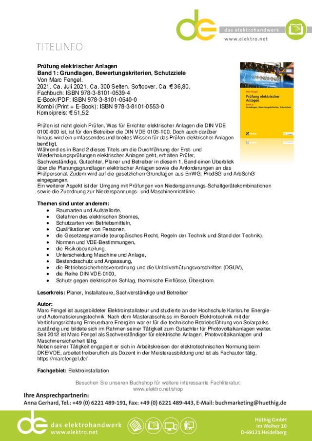 Prüfung elektrischer Anlagen